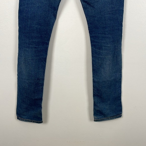 YEPME Jeans Mens Size 32 Relaxed 5 Pocket Slim Fit Blue Tapered Ankle Jeans Pant - Picture 5 of 7